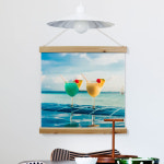 꾸밈 ah235-우드스크롤 60CmX60Cm-칵테일과바다
