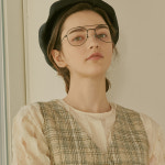 루카디스 W51 버클리 레트로 보잉 메탈 안경테 우먼 모노블랙