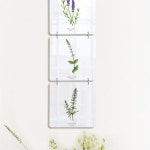 꾸밈 nn149-멀티아크릴액자 향긋한허브일러스트 4단소형