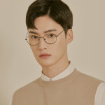 루카디스 38 위스콘신 엣지 서클 메탈 안경테 모노블랙