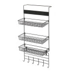 냉장고걸이 3단 스틸 수납선반 주방 틈새선반