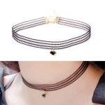 하트 데일리 여성 레이스 초커 10개묶음