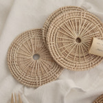 라탄원형티코스터 매트 컵받침 컵받침 컵뚜껑 멀티캡