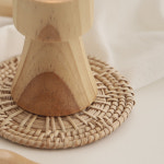 라탄원형티코스터 매트 컵받침 컵받침 컵뚜껑 멀티캡