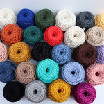 대구실사랑 컬러볼면사 90합 면로프 마크라메재료 실 면줄 24 진밤