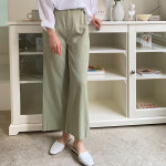 이젠나 여성 뒷밴딩 8부 데일리 와이드팬츠 1466