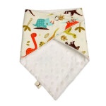 순면 극세사 스노우빕 공룡패턴 턱받이 아기 스카프빕