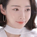 골드필드 심플 진주 일자침 귀걸이