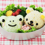 일본 동물모양 핸들형 주먹밥틀 세트 곰과친구들 초등학생 어린이 소풍 주먹밥 도시락 만들기 1개