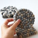 펠트 장인이 만드는 파스텔 펠트 컵받침 원형