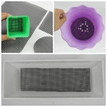 화분 그리드 매트 바닥 그리드 매트 가스켓 분재 배수망 4 인치 X 12 인치 5 개