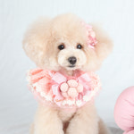 팝앤퍼피 코튼 도트 플라워 강아지 케이프 S 1개