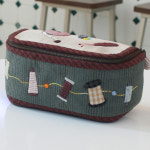 퀼트패키지 소품 니들하우스 파우치 퀼트 프랑스자수 1개 혼합색상