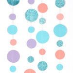 원형파티가랜드 파스텔믹스 기념일 장식 생일 배너