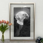 ir282-투명액자38CmX58Cm 절벽사이보름달