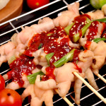 수제 파닭발꼬치 5꼬치 캠핑꼬치