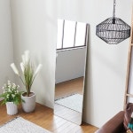 나무뜰 인디 스틸바 라운드 600 스탠드 전신거울 PKF006