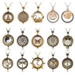 돋보기 목걸이 빈티지 골동품 쥬얼리 크리스탈 고양이 B type BL04234