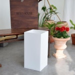 고강도 초경량 대형 플라스틱화분 사각 25x52 화이트무광