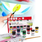 마라부 도자기 세라믹물감 포셀린 6색 붓 스타터세트