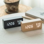 플라이토 아답터증정 우드 LED 날짜 탁상시계