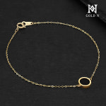 골드앤 골드앤 위드 천연오닉스 소 팔찌 옐로우골드