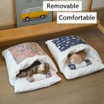 귀여운 이동식 고양이 침대 집 성인 고양이용 제품 대형 애완견 고양이집 동굴 음식 1 cat