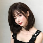 어깨 길이 헤드 염색 비 반사 합성 가발 여성이 좋아하는 데일리웨어 헤어 스타일