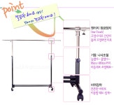 하사 조아행거801 4자 블랙이동식행거-이동형 매장용