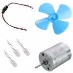 과학공구 LED 풍력발전기 날개 diy 모터 조명 전원 dc 발전기세트 BL00050