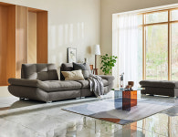 자코모 버블리 4인 기능성 데이위브 패브릭 소파 + 스툴