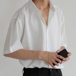 남자 데일리 캐주얼 소재 오버핏 셔츠