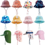 베베샤 베베샤 유아 수영 모자 플랩캡 아기 물놀이 모자 자외선차단 썬블럭햇 17종 베어옐로우 L 51 3세이상