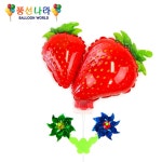 풍선나라 바람개비 풍선 딸기