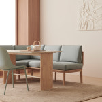 한샘 포레 컴포트 4인 라운지세트 벤치1 + 코너벤치1 + PP의자2