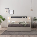 베디스 멜로우 LED 조명 수납 침대 프레임 SS