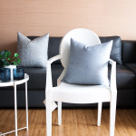 까사에 거실 소파 사각 쿠션커버 프리모 라이트스틸블루 쿠션커버