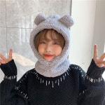 베어 곰돌이모자 털모자 겨울 후드넥워머 보넷