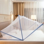 원터치 침대 모기장 텐트 1초 접이식 폴딩 덮장 바로 핑크S