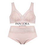 PANDORA 옵션가 판도라by비비안 레이스망 무빙 노와이어 풀컵 브라 팬티 7130 선택1