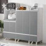 북유럽 신혼 주방 밥솥 수납장 세트 2색 캐비넷 다이닝 가구 그릇장 다용도