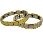 IS-SA 고급 건강 자석팔찌 금장콤비