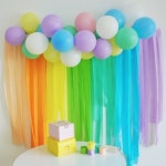 생일 풍선 가랜드 파티 커튼 스트리머 DIY 2종 홈파티 파스텔