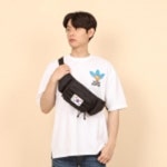 데일리 보조 더플백 댄디 가죽 대학생 남성 허리색