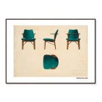 자리스튜디오 자리스튜디오 핀율-Chair for restaurant at Hotel Richmond 1965 액자포함