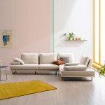 에싸 라벨라 4인 코너형 기능성 카시미라 패브릭 소파