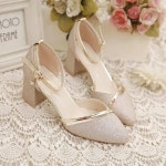 펌프스 Zapatos Dama 웨딩 하이힐 신발 골든 파티 펌프 봄 G5574