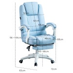 핑크 패브릭 컴퓨터 의자 소프트 사무실 reclining 코튼 린넨 360 학위 회전 게임 휴식