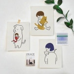 어번던스 미니 패브릭 포스터 엽서 dear my pet 4종세트