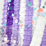 파티장식클로버가랜드 라벤다 파티장식 생일파티 데코 홈파티 종이가랜드 벽장식 종이장식 백드롭